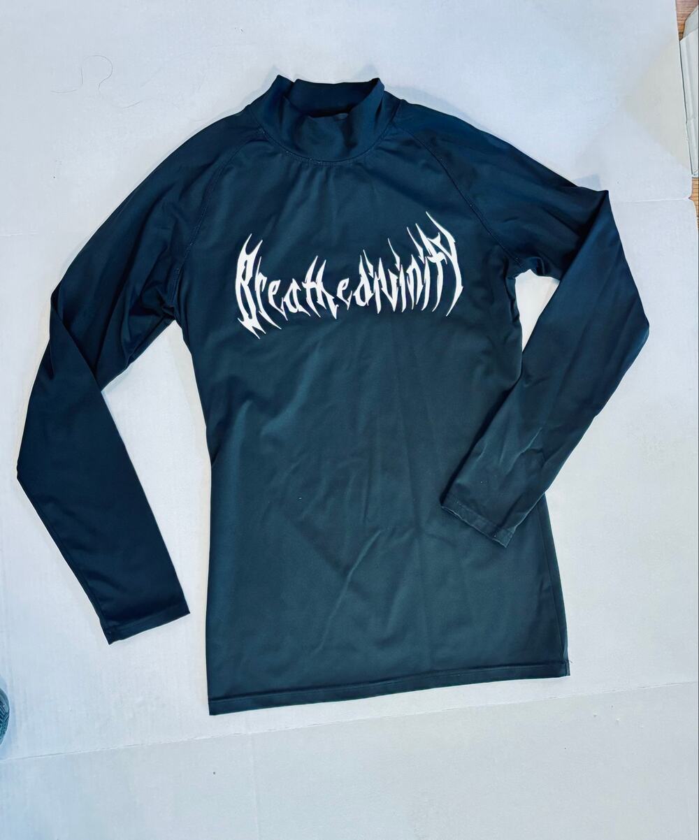 Breathedivinity black Compression workout weightlifting Long Sleeve Tee size XL